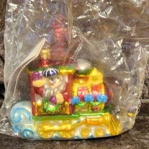 Vintage Christopher Radko North Pole Junction Glass Ornament